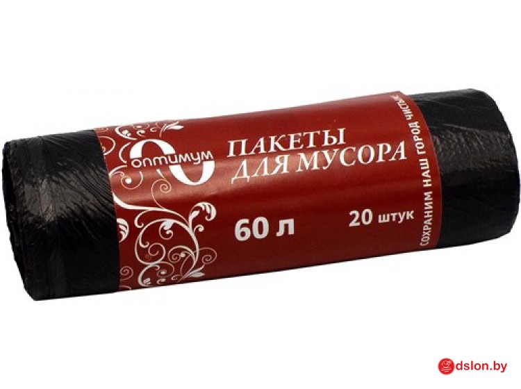 Мешки мусорные 60л (8) ПНД В рулонах (по 20 шт/упак) Артпласт Оптимум